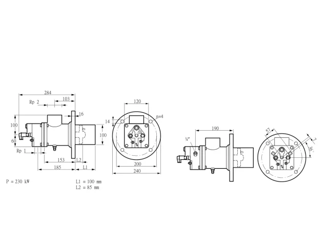 Kromschroder BIO 100KMZ-100/85-(84E)E — промышленная газовая горелка — 84199356