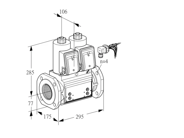 Kromschroder VCS 665F05NNWRB/PPPP/PPPP — двойной электромагнитный газовый клапан — 88203100