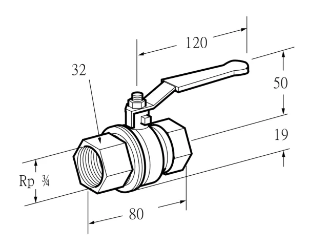 Kromschroder AKT 20R50B — ручной газовый кран — 03152273