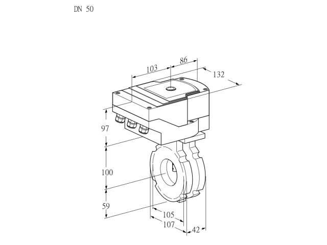 Kromschroder IBG 50W05/20-30Q3E — дисковая поворотная заслонка — 88302396