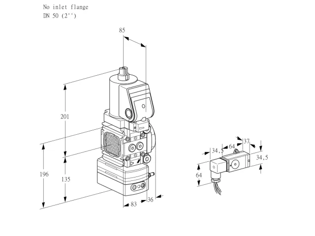 Kromschroder VAG 3T-/50N/NQGRAA — регулятор соотношения газ/воздух — 88034336