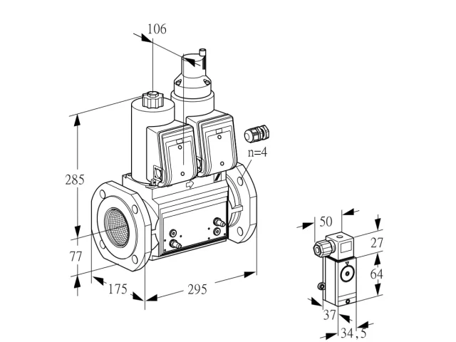 Kromschroder VCS 665F05NLWR3B/PMMP/P2PM — двойной электромагнитный газовый клапан — 88207339