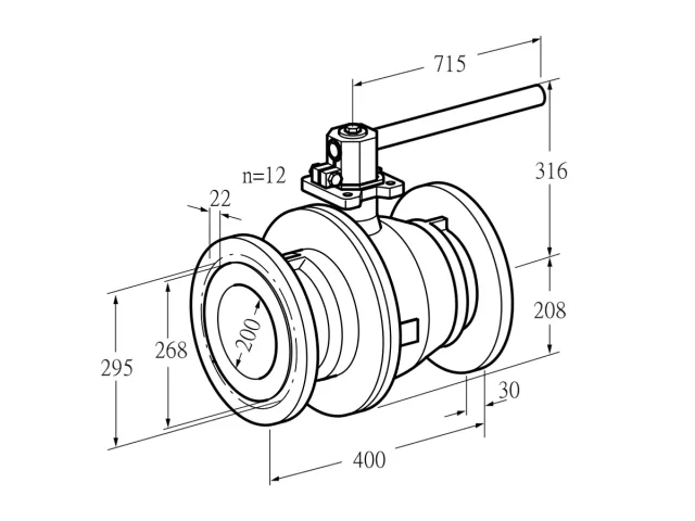 Kromschroder AKT 200F160G1 — ручной газовый кран — 03152319