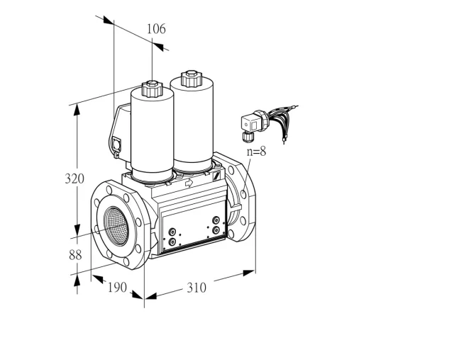 Kromschroder VCS 780F05NNWGLB/PPPP/PPPP — двойной электромагнитный газовый клапан — 88204426