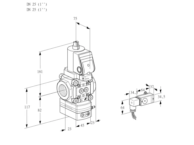 Kromschroder VAD 1T25N/NQSR-100A — регулятор давления газа — 88020759