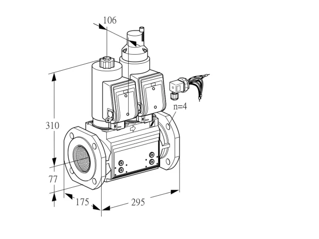 Kromschroder VCS 665F05NLKGRB/PPPP/PPPP — двойной электромагнитный газовый клапан — 88203096