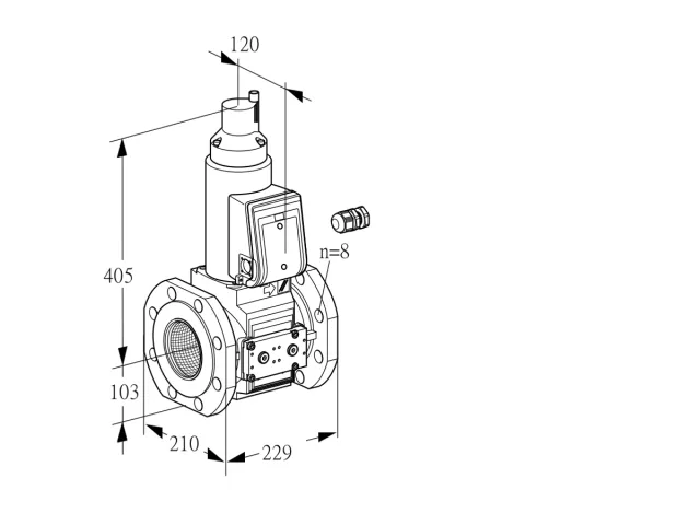Kromschroder VAS 8100F05LQ3E/PP/PP — электромагнитный газовый клапан — 88202715