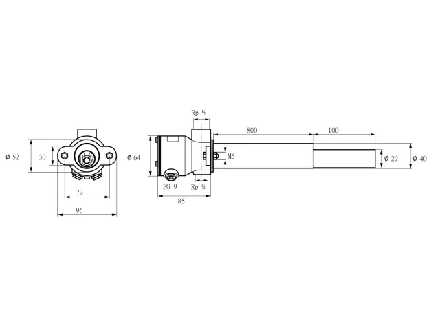 Kromschroder ZKIH 800/100R — запальная горелка — 84214080