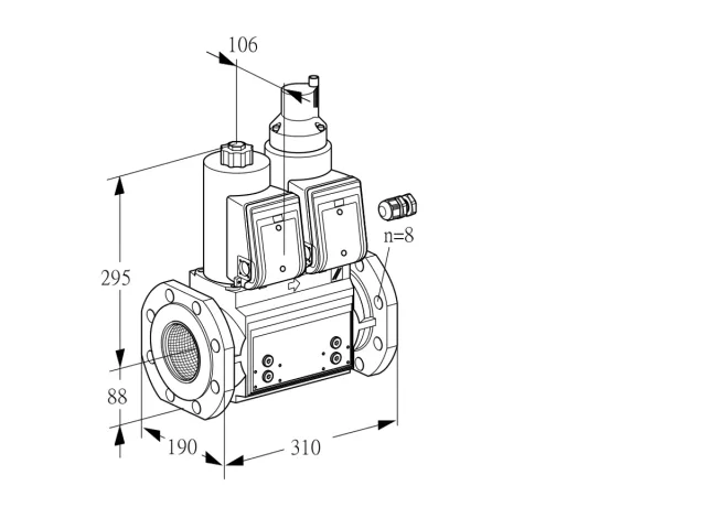 Kromschroder VCS 780F05NLWR3B/PPPP/MPPP — двойной электромагнитный газовый клапан — 88205231