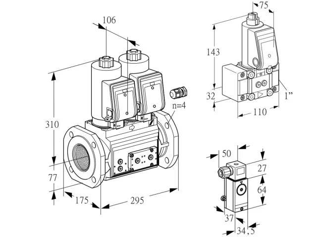 Kromschroder VCS 665F05NNKGR3E/P3PP/PPZ- — двойной электромагнитный газовый клапан — 88207689