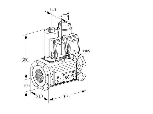 Kromschroder VCS 8T100A05NLQSRE/PPPP/PPPP — двойной электромагнитный газовый клапан — 88203578