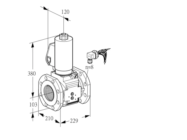 Kromschroder VAS 8100F05NWGLB/PP/MM — электромагнитный газовый клапан — 88203847