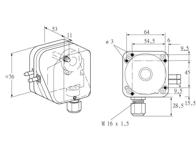 Kromschroder DL 50KN-3 — реле давления — 84444444