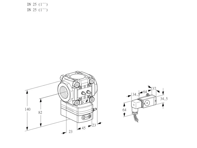 Kromschroder VRH 1T25N05AA/MM/4- — регулятор расхода газа — 88025504