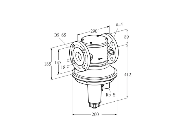 Kromschroder GIK 65F02-6 — регулятор соотношения газ/воздух — 85092220