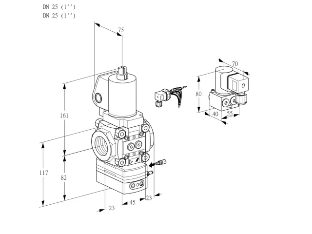 Kromschroder VAG 125R/NWSLAE — регулятор соотношения газ/воздух — 88020664