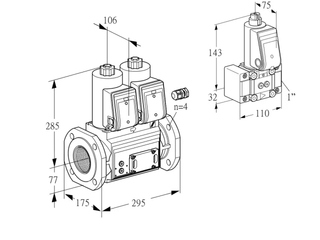 Kromschroder VCS 665F05NNWR3E/PPZ-/PPPP — двойной электромагнитный газовый клапан — 88204640