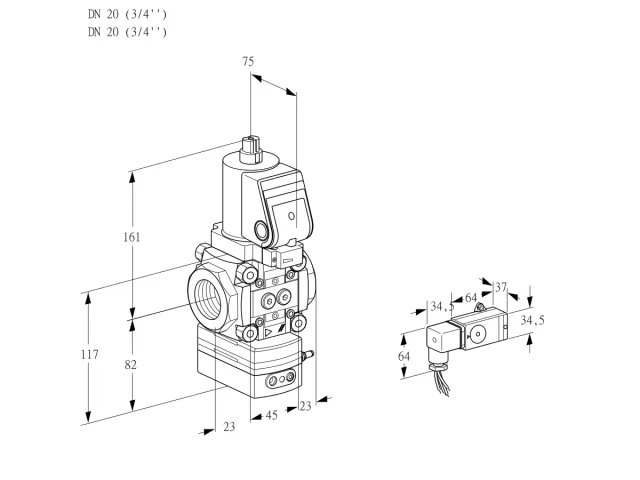Kromschroder VAD 1T20N/NQSR-100A — регулятор давления газа — 88007603