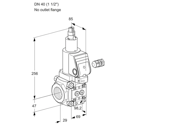 Kromschroder VAS 240/-R/LWSR — электромагнитный газовый клапан — 88025857