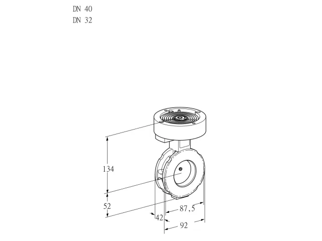 Kromschroder BVGF 40/32W05 — дисковая поворотная заслонка — 88300048