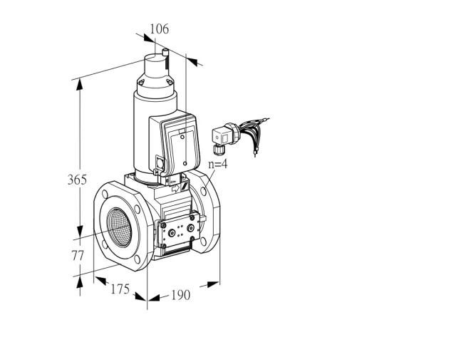 Kromschroder VAS 665F05LWGRE/PP/PP — электромагнитный газовый клапан — 88204168