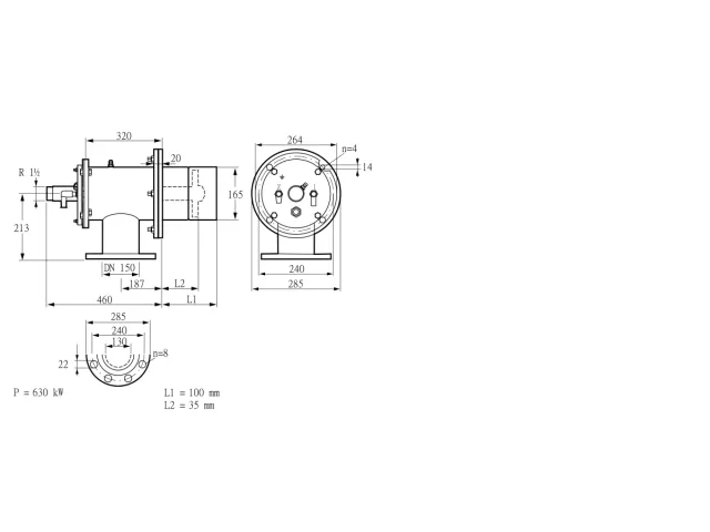 Kromschroder ZIOW 165HB-100/35-(18)E — промышленная газовая горелка — 84199199
