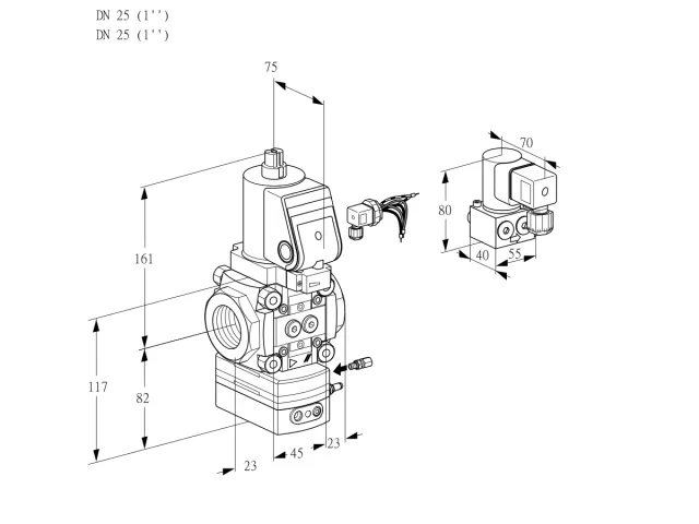 Kromschroder VAG 125R/NWSRAE — регулятор соотношения газ/воздух — 88008183