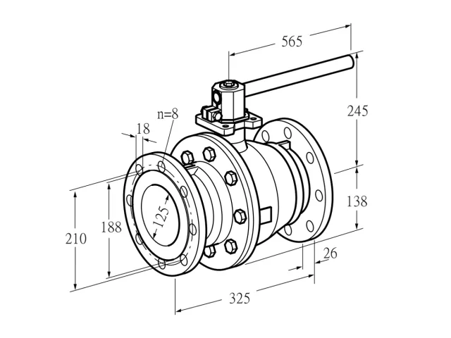 Kromschroder AKT 125F160G1 — ручной газовый кран — 03152317