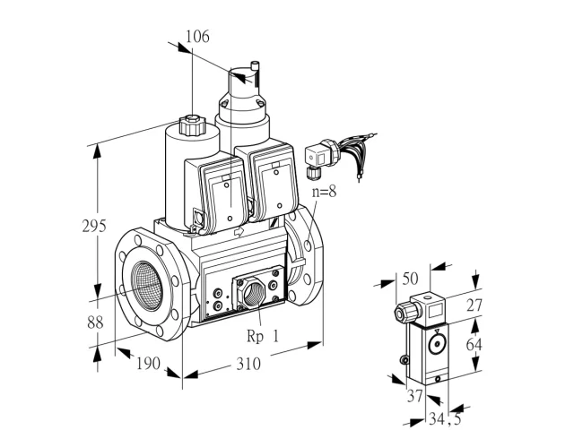 Kromschroder VCS 780F05NLWRE/PPEP/P3PP — двойной электромагнитный газовый клапан — 88207761