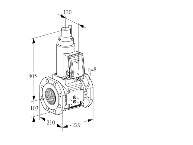 Kromschroder VAS 8T100A05LQB/PP/PP — электромагнитный газовый клапан — 88202827