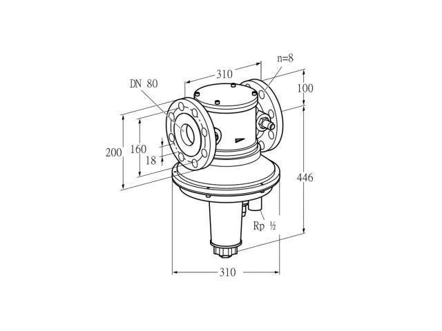 Kromschroder GIK 80F02-6 — регулятор соотношения газ/воздух — 85093220