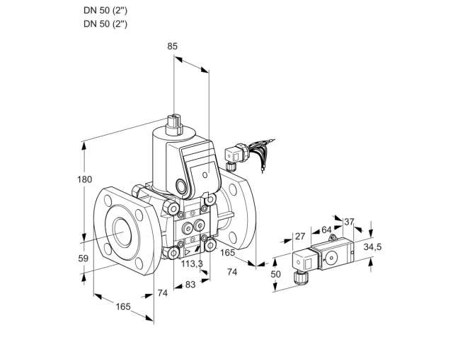 Kromschroder VAS 350F/NW — электромагнитный газовый клапан — 88010695