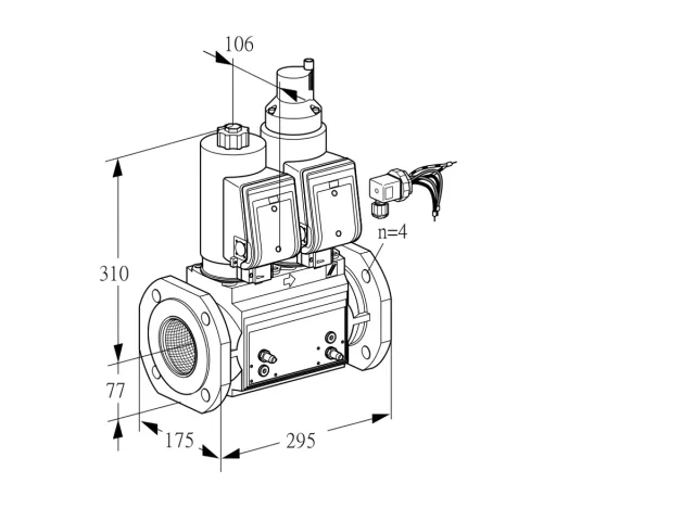 Kromschroder VCS 665F05NLWGRB/MPPM/MPPM — двойной электромагнитный газовый клапан — 88204108