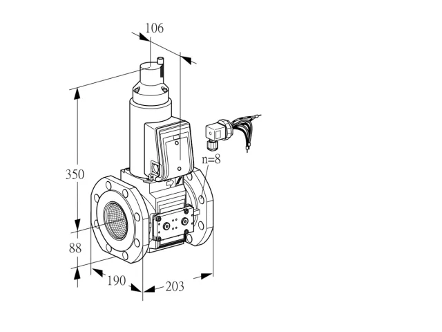Kromschroder VAS 780F05LWE/PP/PP — электромагнитный газовый клапан — 88203312