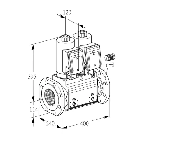 Kromschroder VCS 9125F05NNASR3B/PPPP/PPPP — двойной электромагнитный газовый клапан — 88203120