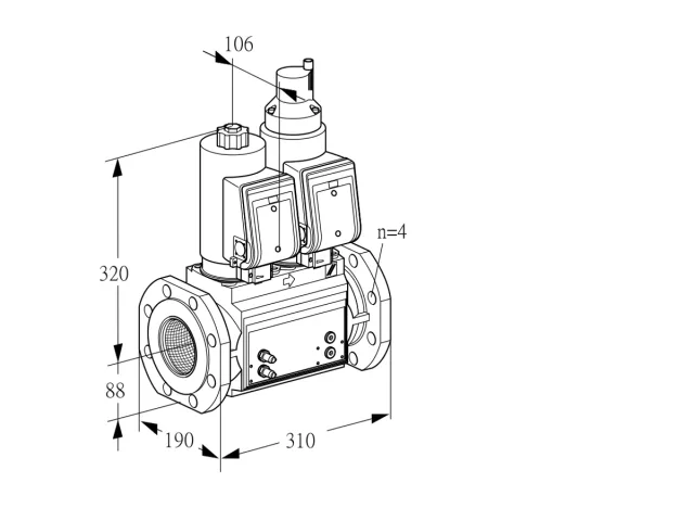 Kromschroder VCS 7T80A05NLQSRB/MMPP/MMPP — двойной электромагнитный газовый клапан — 88204198