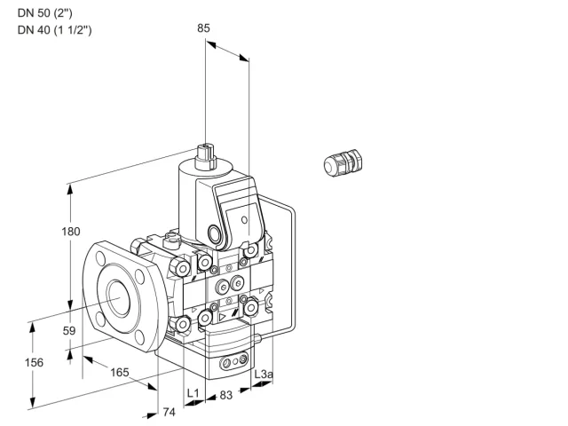 Kromschroder VAH 3E50F/40R05FHEVWR/PP/PP — регулятор расхода газа — 88106284