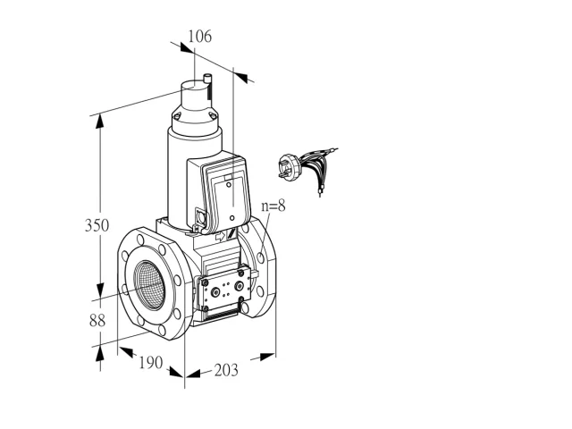 Kromschroder VAS 780F05LWE/PP/PP — электромагнитный газовый клапан — 88204347