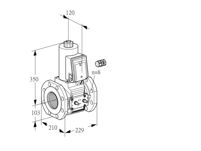 Kromschroder VAS 8100F05NW3E/MM/MM — электромагнитный газовый клапан — 88203413