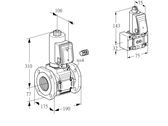 Kromschroder VAS 665F05NWSR3E/B-/PP — электромагнитный газовый клапан — 88203573