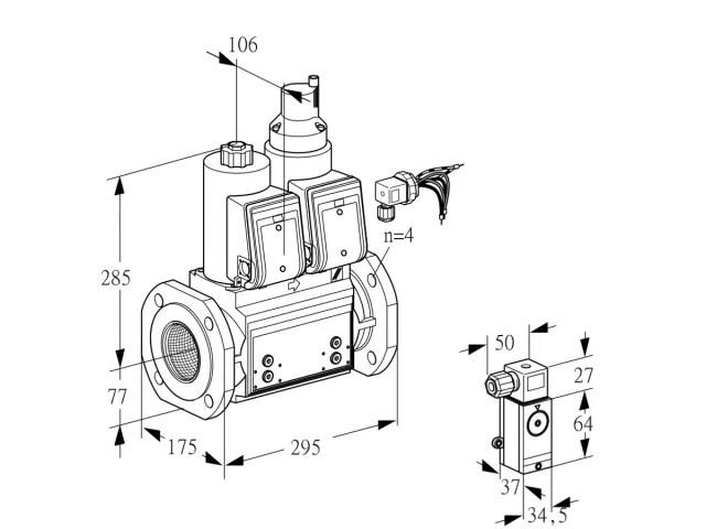 Kromschroder VCS 665F05NLWRB/P3PP/PPPP — двойной электромагнитный газовый клапан — 88204970