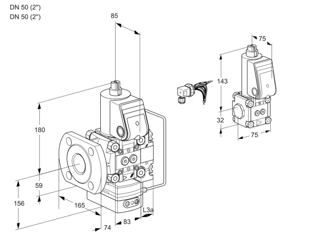 Kromschroder VAH 3E50F/50R05HEVWR/PP/ZS — регулятор расхода газа — 88106495