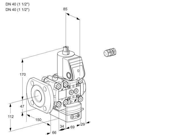 Kromschroder VAD 2E40F/40R05FD-25WR/PP/PP — регулятор давления газа — 88102157