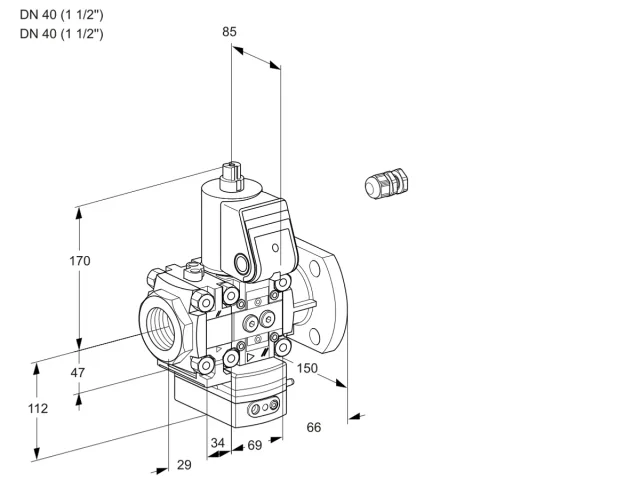 Kromschroder VAG 2E40R/40F05FGEWR/PP/PP — регулятор соотношения газ/воздух — 88102281