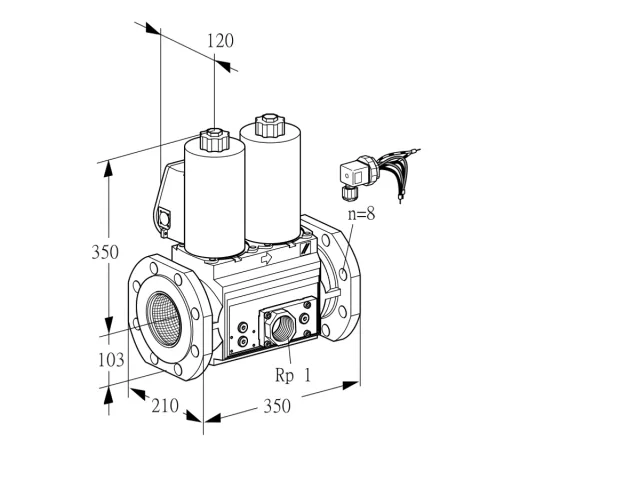 Kromschroder VCS 8100F05NNWLE/PPEP/PPEP — двойной электромагнитный газовый клапан — 88206654
