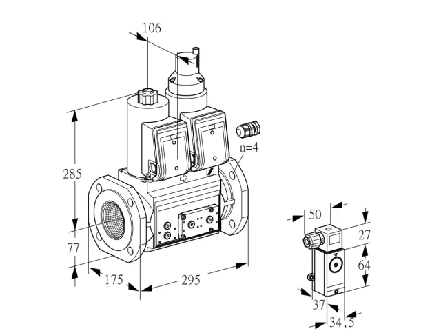 Kromschroder VCS 665F05NLWR3E/PPPP/P3PP — двойной электромагнитный газовый клапан — 88207904