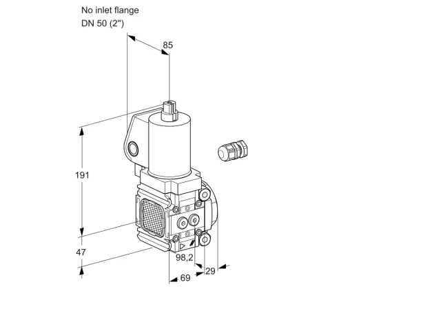 Kromschroder VAS 2-/50R/NWSL — электромагнитный газовый клапан — 88018700