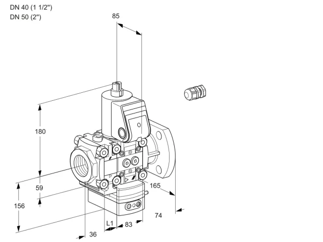 Kromschroder VAH 3E40R/50F05FHEWR/PP/PP — регулятор расхода газа — 88106218