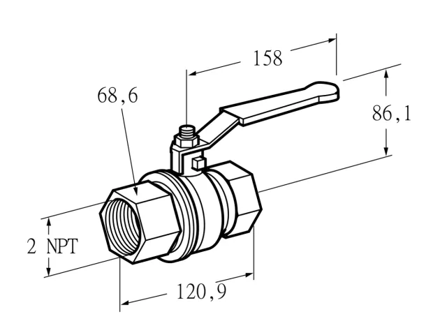 Kromschroder AKT 50TN88 — ручной газовый кран — 03152313
