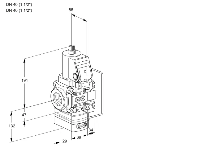 Kromschroder VAH 2T40N/40N05HAVQSR/PP/PP — регулятор расхода газа — 88100635
